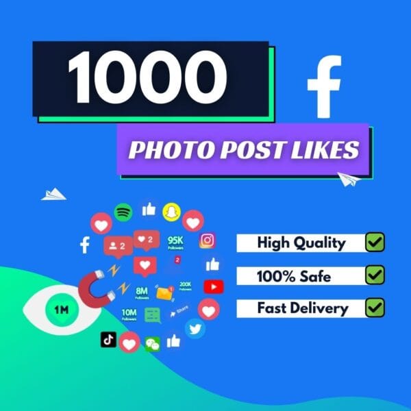 1000 Facebook Post Likes