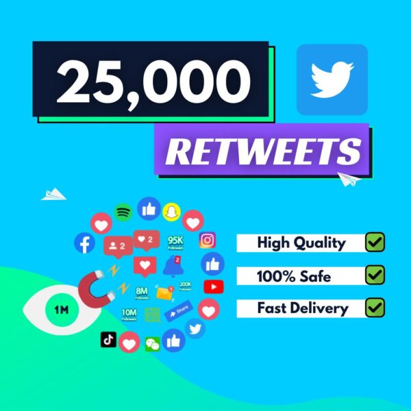 Buy 25000 Twitter Retweets