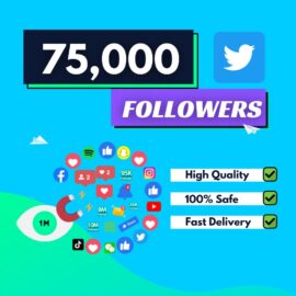 75000 twitter followers