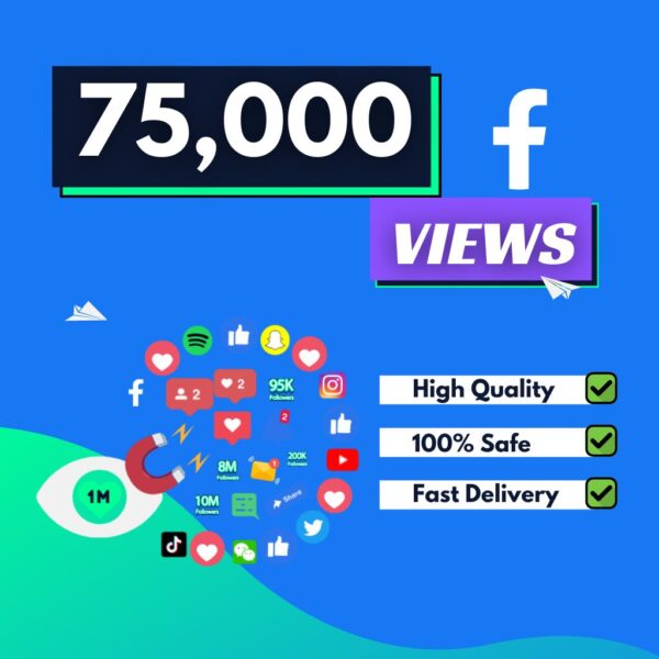 Buy 75000 facebook views