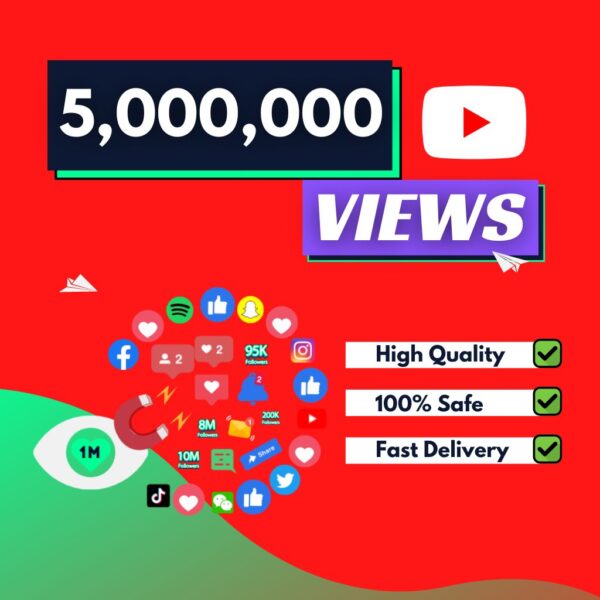 buy 5000000 youtube views