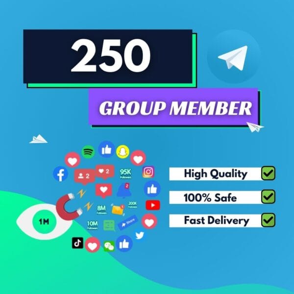 250 Telegram Group Members