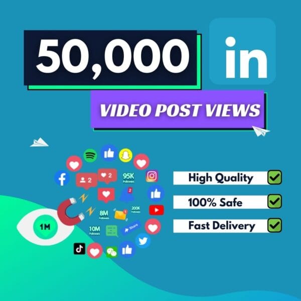 50000 Linkedin Video Post Views
