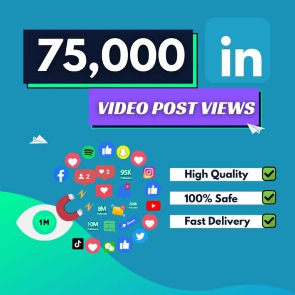 75000 Linkedin Video Post Views