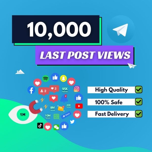 Buy 10000 Telegram Last Post Views