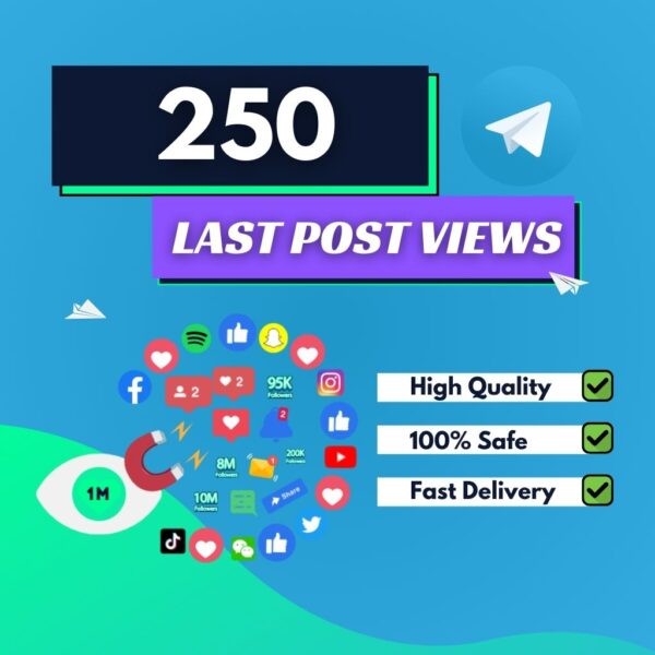 Buy 250 Telegram Last Post Views