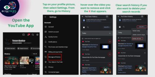 Clearing YouTube Browsing History on a Mobile Device
