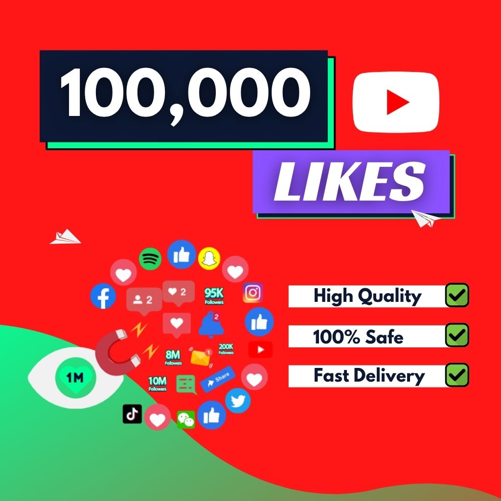 Buy 100000 YouTube Likes New