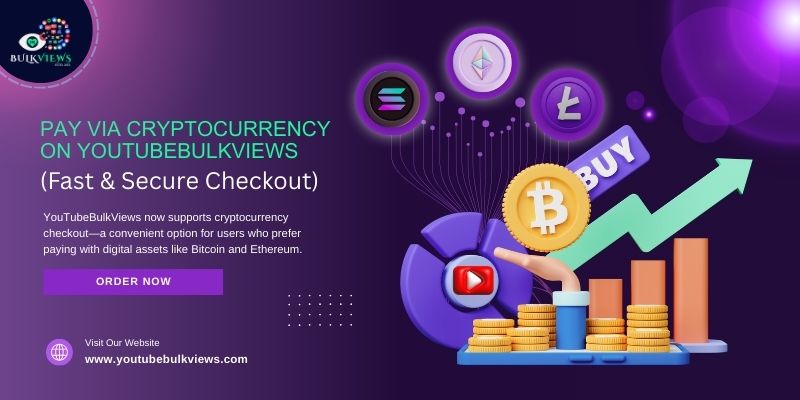 Pay via Cryptocurrency on YouTubeBulkViews (Fast & Secure Checkout)