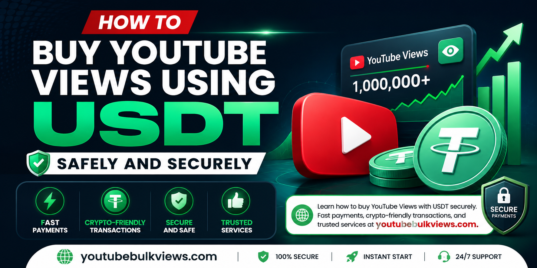 How to Buy YouTube Views Using USDT Safely and Securely